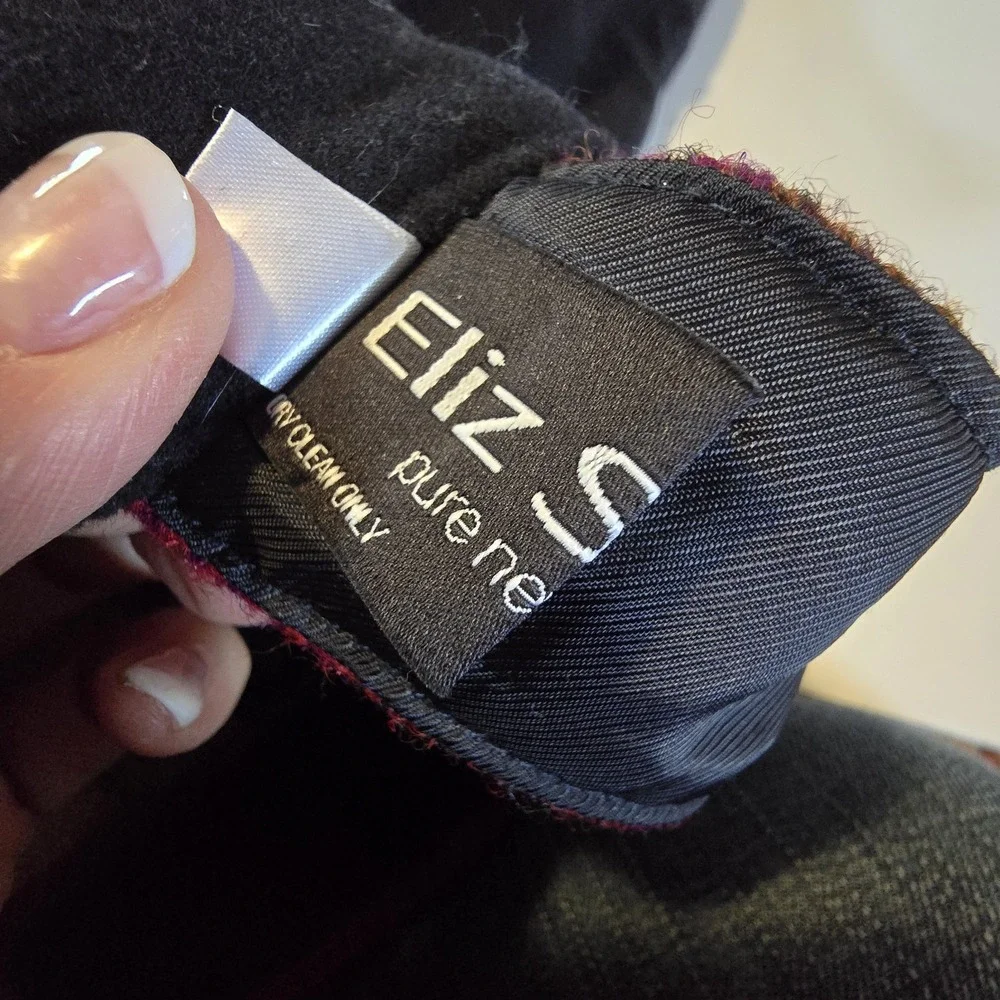 Eliz Scott Harris Tweed‎ Dog Coat Plaid Size 4 LG Magenta Deep Pink Red Scotland